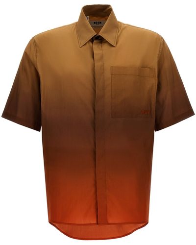 MSGM Degradè Shirt - Brown