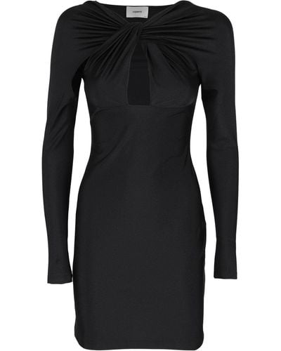 Coperni Twisted Cut-Out Jersey Dress - Black