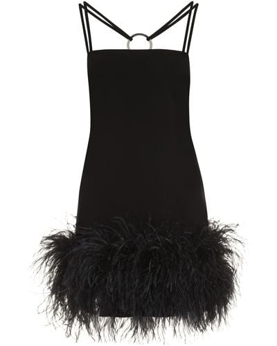 The Attico Fujico Feather Dress - Black