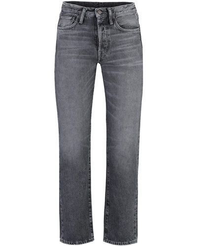 Acne Studios 5-Pocket Straight-Leg Jeans - Grey