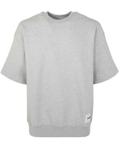 Jil Sander Crew Neck Sweatshirt T-shirt - Gray