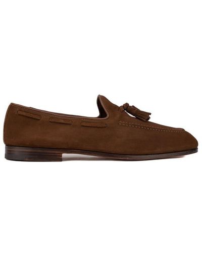 Church's Suede Loafers With Tassels - Brown