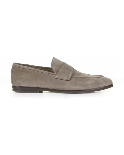 Barrett Taupe Suede Moccasin - Gray
