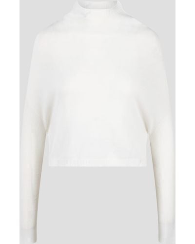 Rick Owens Cropped Crater Knit Top - White