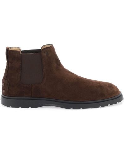 Tod's W. G. Chelsea Ankle Boots - Brown