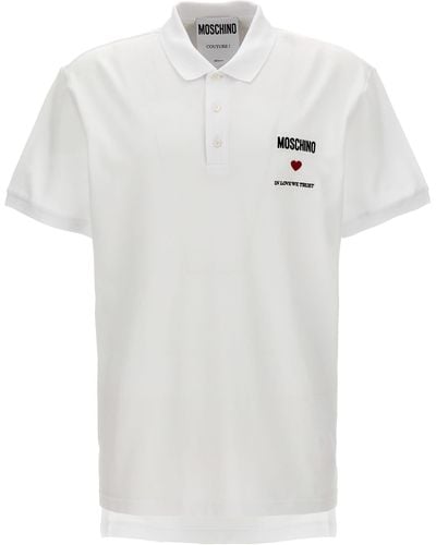 Moschino In Love We Trust Polo - White