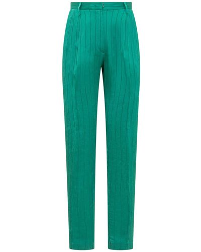 Forte Forte Striped Pants - Green