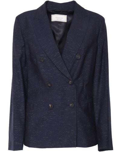 Peserico Double-Breasted Blazer - Blue