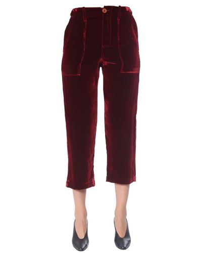 Jejia Cropped Trousers - Red