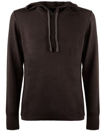 Paolo Pecora Brown Wool Hooded Jumper