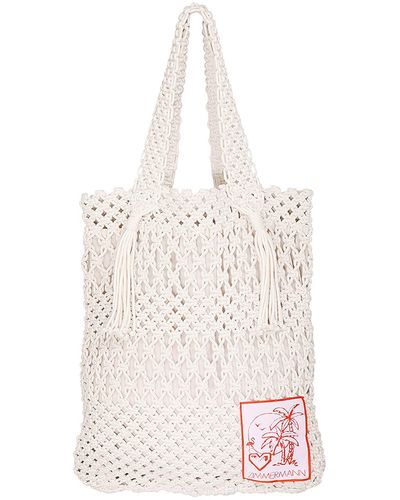 Zimmermann Ivory Crochet Shopping Bag - White