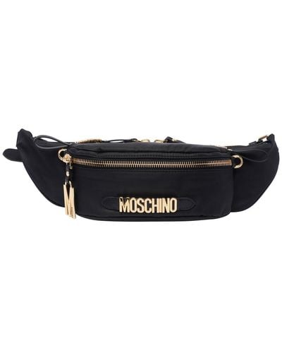 Moschino Logo Lettering Belt Bag - Black