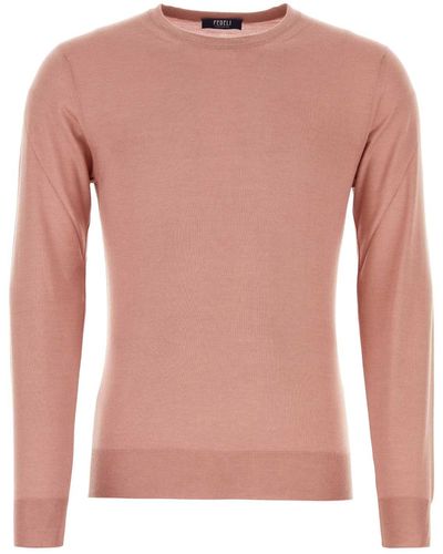 Fedeli Antiqued Cashmere Blend Sweater - Pink