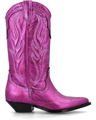 Sonora Boots Santa Fe Laminated Cowboy Boot - Purple