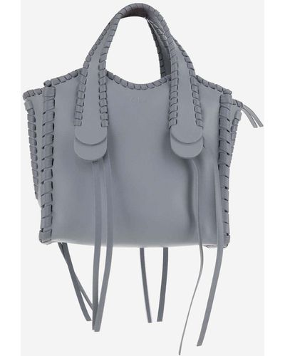 Chloé Mony Tote Bag Small Size - Grey