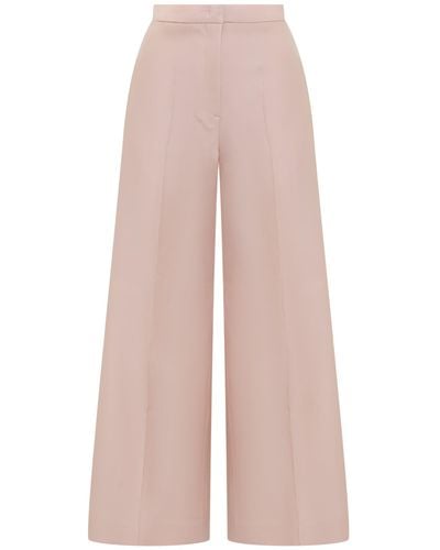 Fabiana Filippi Radzmir Wool And Silk Wide Trousers - Pink