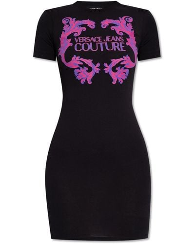 Versace Printed Dress - Black