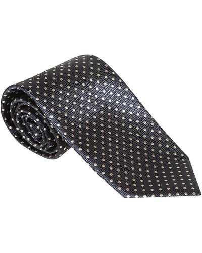 Tom Ford Dotted Print Neck Tie - Black