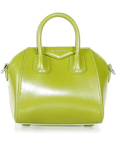 Givenchy Micro Antigona Bag In Leather - Yellow