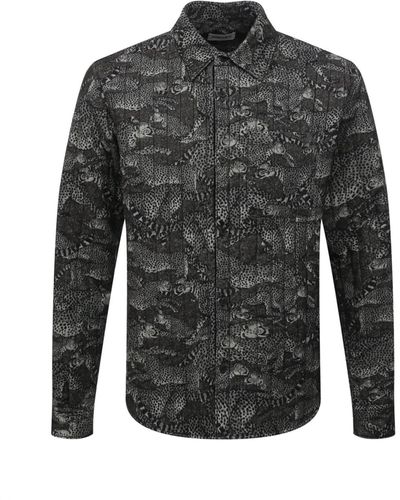 KENZO Padded Shirt Style Jacket - Grey