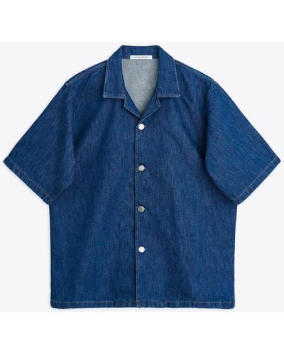 sunflower #5090 Rinse Denim Shirt With Short Sleeves - Blue