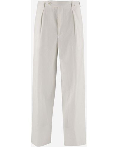 Giorgio Armani Linen Trousers - White