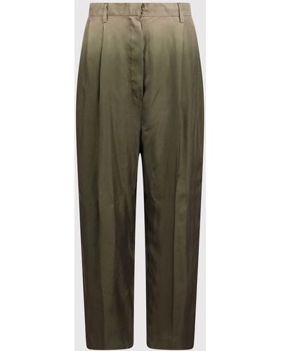 Prada Faded Twill Trousers - Green