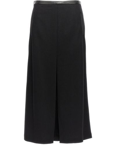 Saint Laurent Midi Skirt - Black
