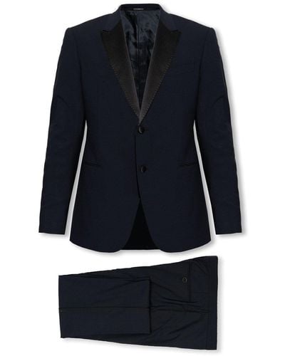 Emporio Armani Peak-lapels Single-breasted Suit - Blue
