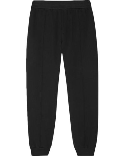 Versace Sweatpant Non-Brushed Sweatshirt Fabric + Tiles Embroider - Black