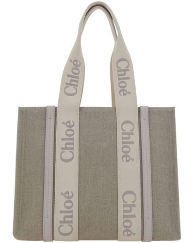Chloé Woody Handbag - Grey