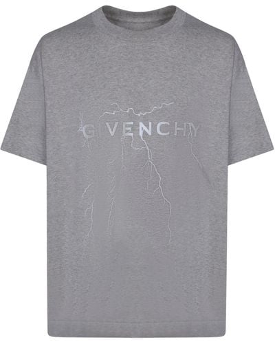 Givenchy Logo Printed Crewneck T-Shirt - Gray
