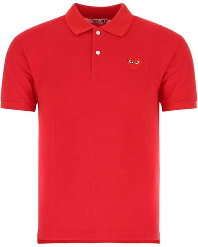 COMME DES GARÇONS PLAY Piquet Polo Shirt - Red