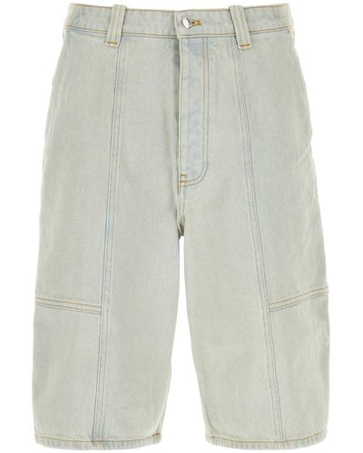 Maison Kitsuné Denim Bermuda Shorts - Grey