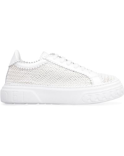 Casadei Leather Chunky Sneakers - White