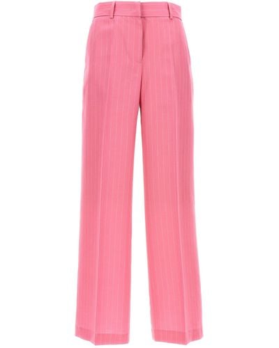 MSGM Pinstripe Trousers Pink