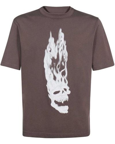 Heron Preston Printed Cotton T-shirt - Brown