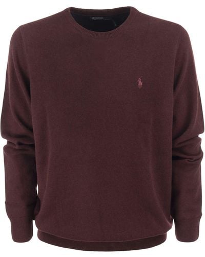 Polo Ralph Lauren Crew-Neck Wool Sweater - Purple