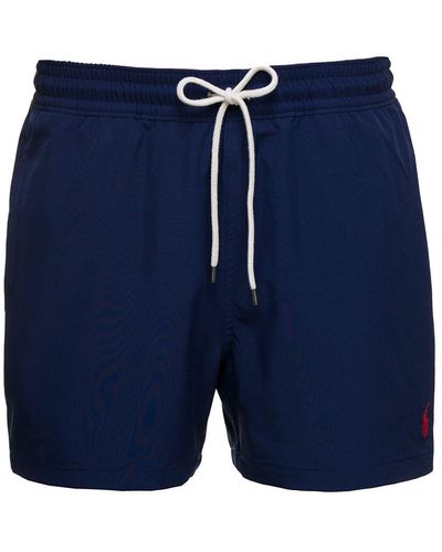 Polo Ralph Lauren Logo-embroidered Swim Shorts - Blue