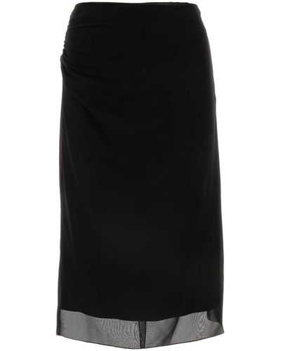 Prada Georgette Skirt - Black