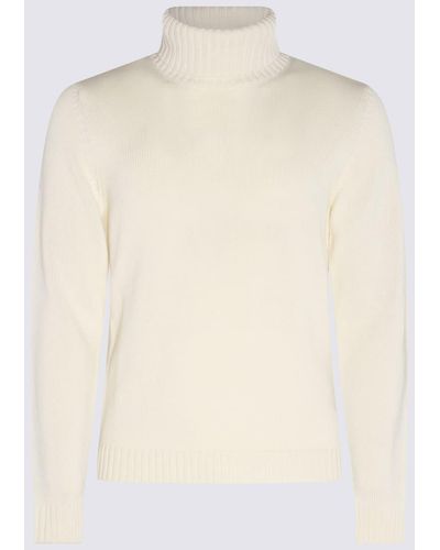 Zanone Wool Funnel Neck Sweater - White