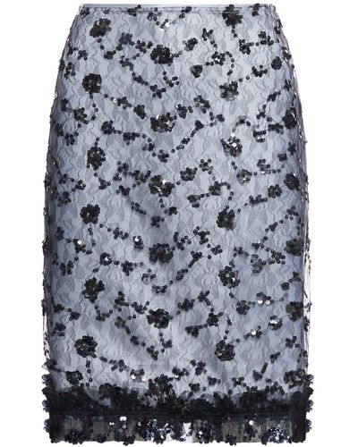 Ganni Sequin Lace Skirt - Gray
