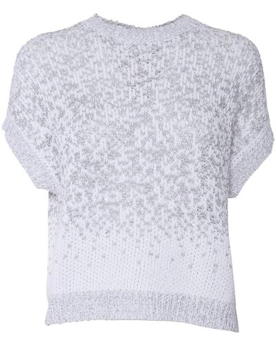Peserico Tricot Jumper With Lurex - White