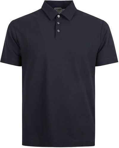 Zanone Regular Plain Polo Shirt - Blue