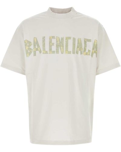 Balenciaga Chalk Cotton Oversize T-Shirt - White
