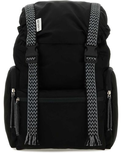 Lanvin Nylon Curb Backpack - Black