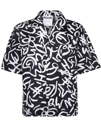 Moschino Allover Scrib Shirt - Black