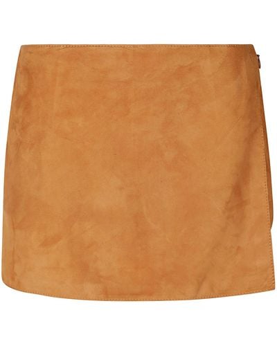 Ermanno Scervino Plain Velvet Shorts - Brown