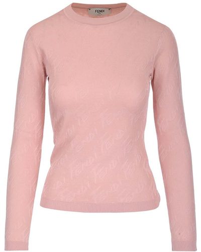 Fendi Logo Sweater - Pink