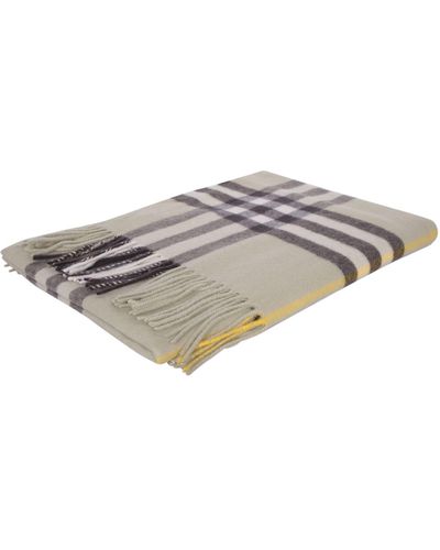 Burberry Washed Giant Check Scarf - Grey